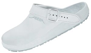 Chaussures sabot cuir blanc