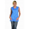 Blouse femme sans manche 2 poches Bleu