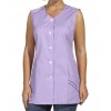 Blouse courte sans manche 2 poches Lilas