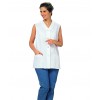 Blouse femme sans manche col V Blanc