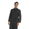 Veste cuisine Tissu très léger Unisex Noir