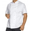 Veste cuisine manche courte poche sur manche  Blanc