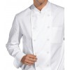 Veste cuisine coton sergé 2 types de tailles Blanc