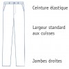 Pantalon blanc homme, schéma