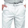 Pantalon homme à pinces taille élastique au dos Blanc