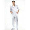 Pantalon blanc homme à pinces 4 poches taille élastique dos
