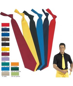 Cravate couleur, polyester coton