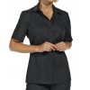 Chemisier manche demi stretch Noir