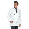 Veste cuisine unisexe Poche poitrine Blanc