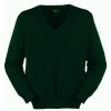 Pull homme V laine mérinos et acrylique Vert