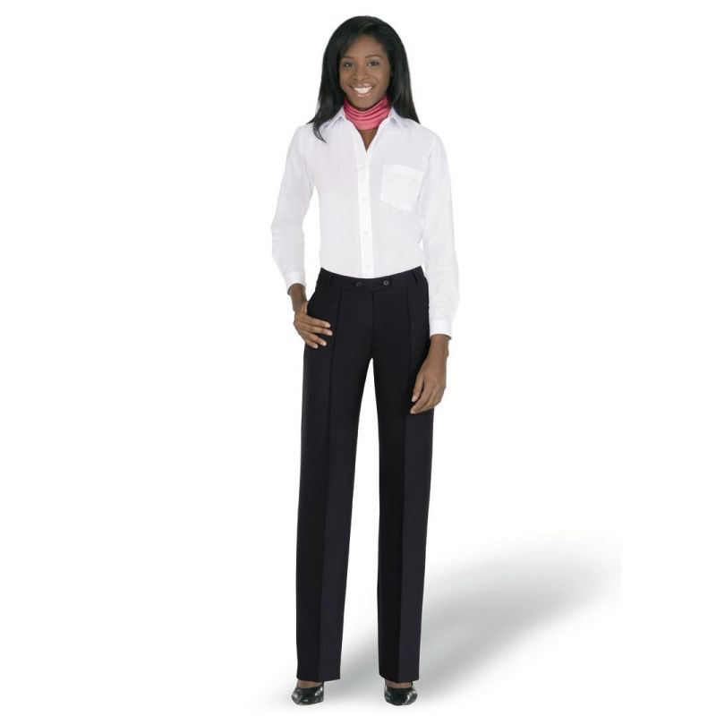 Pantalon femme, Noir coupe droite, anti bouloche, laine et ...