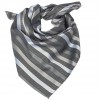 Foulard femme rayures gris argent