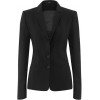 Veste tailleur cintré bi-stretch Noir