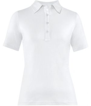 Polo femme Coton jersey Stretch Blanc