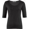 T-shirt Femme Slim Coton noble Stretch Noir