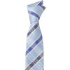 Cravate à carreaux bleu et gris Lavable