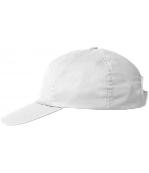 Casquette Blanche, polyester coton, Velcro ajustable