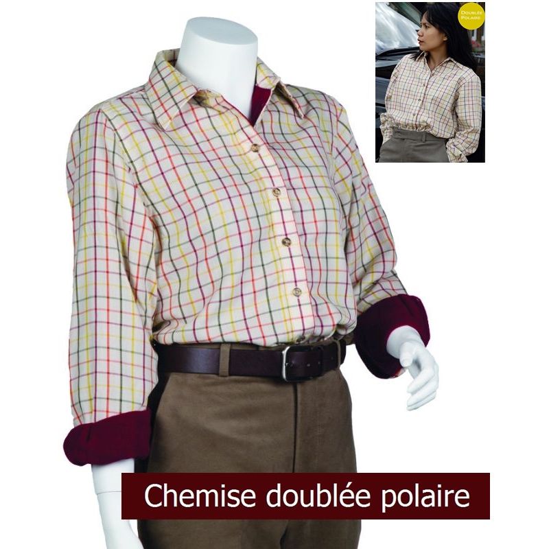 Veste Chemise Doublée Polaire Pour Femme - Carreaux Vintage, Manches Longues, Boutons - Chaud Et Chic Pour Automne-hiver