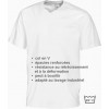 T-shirt femme et homme, Col en V, peut bouillir, résistant au chlore