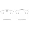 T-shirt femme et homme, Col en V, croquis