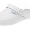 sabots professionnels, hôpital, cuir, blanc