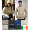 Pullover Irlandais, ras de cou, 100% pure laine vierge, pour homme et femme