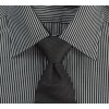 Chemise manche longue intérieur col et poignet noir