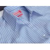 Chemise homme manche longue Bleu rayé Blanc 