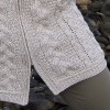 Manteau de laine en tricot irlandais fermeture à glissière celtique