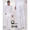 Pantalon blanc Jeans homme, 100% coton, 2 poches latérales, 2 poches arrière