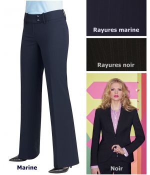 Pantalon Femme, Marine, Taille basse, Taille 36.