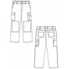 Schéma pantalon jean travail