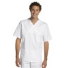 Tunique homme-femme Manche courte 3 poches Blanc