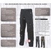 Pantalon travail Tissu Stretch Taille élastique côtés