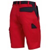 Short de travail bermuda poches multiples Rouge-noir