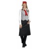 Gilet tablier, Jupe fermée au dos, Noir et Blanc, boutons pression