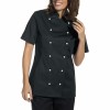 Veste de cuisine noire pour femme