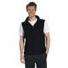 Gilet Softshell homme sans manche extensible hydrophobe coupe vent Noir