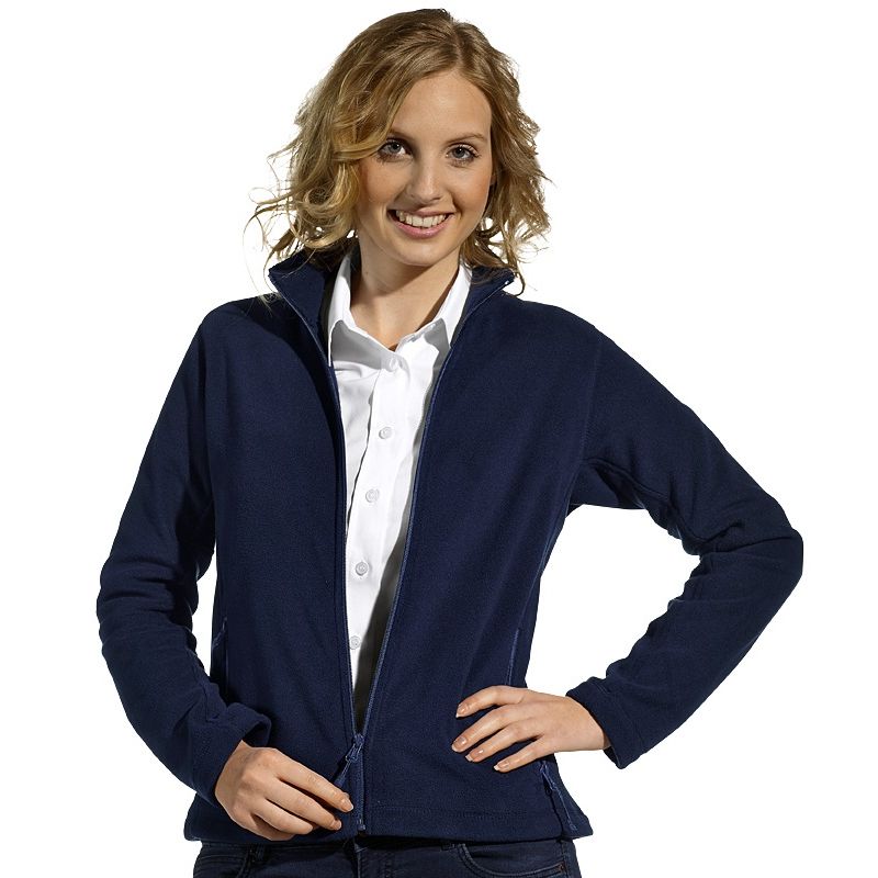 Veste de costume marine à poches zippées Femme