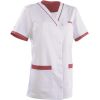 Blouse médicale courte Femme Blanc et Rouge