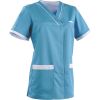 Tunique médicale cintrée Bleue turquoise Blanc