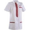 Blouse courte cintrée manche courte Blanc et Rouge