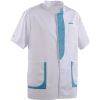 Tunique homme Col officier 3 Poches Blanc et Turquoise