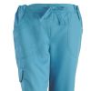 Pantalon Médical femme, Ceinture réglable par cordon de serrage, Turquoise