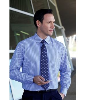 Chemise manches longues, Taille de tour de cou 42 cm, polyester coton, à rayures.