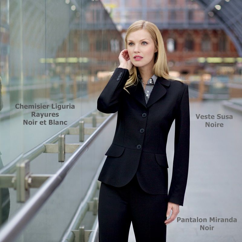 Veste femme, 3 boutons, Col rond, pour un look impeccable