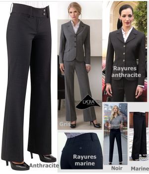 Pantalon femme taille basse, confortable et facile d'entretien, pour une apparence impeccable