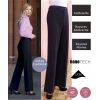 Pantalon femme taille haute, confortable et facile d'entretien