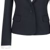 Veste noire de tailleur Femme 1 bouton Revers étroit