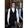 Gilet barman Femme 5 boutons Noir